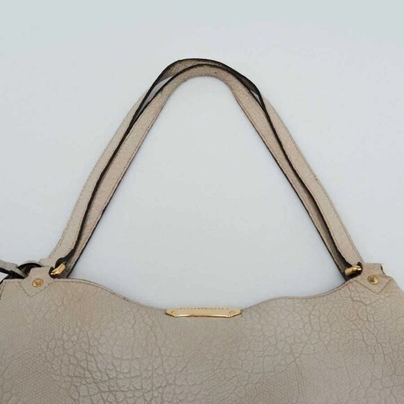 Burberry Grey Embossed Check Leather Small Canterbury Tote Bag - Picture 6 of 12